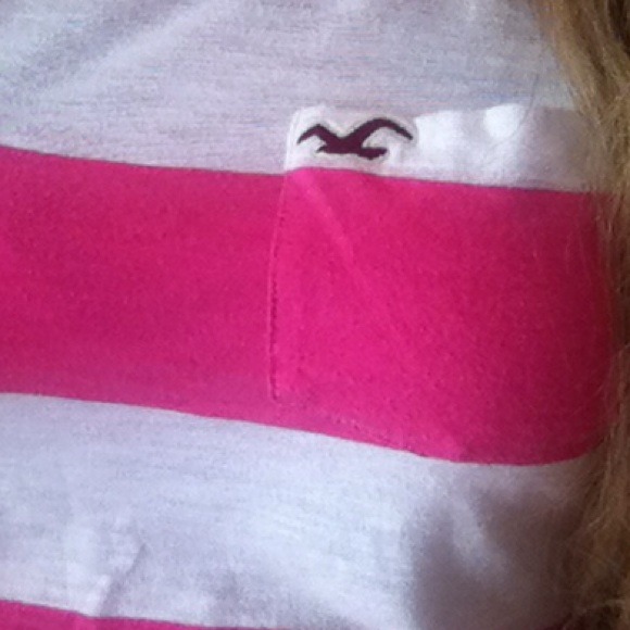 HOLLISTER hot pink striped top💕 - Picture 2 of 3