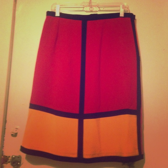 Vintage Color blocked skirt