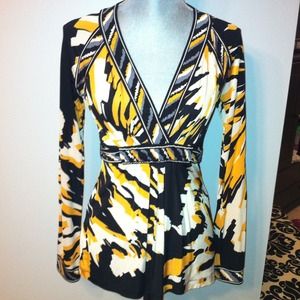 BCBG V neck blouse