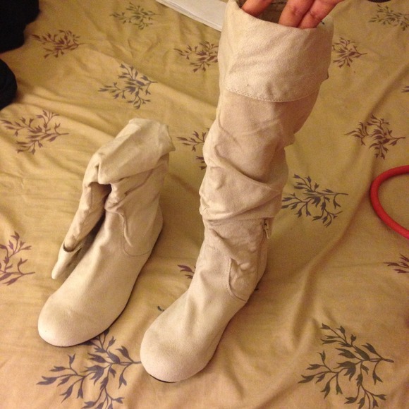 Cream colored boots