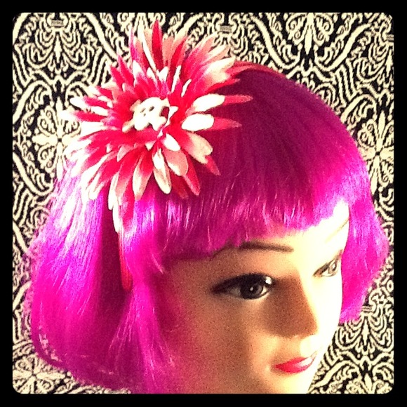 Sparkle skull pink shades flower headband
