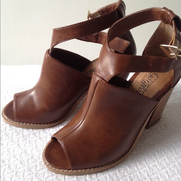 ASOS Gorgeous Cutout Booties in Chestnut