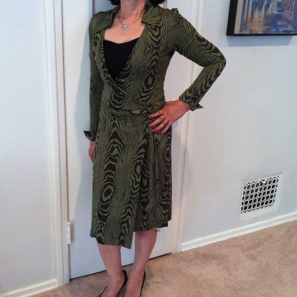 RESERVED for heathden - DVF faux bois wrap dress