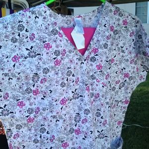 Floral medical scrubs