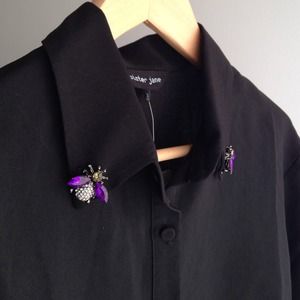 Sister Jane Tops - 🚫SOLD in Bundle - Crystal Insect Button-down Sister Jane Tops - 🚫SOLD in Bundle - Crystal Insect Button-down
