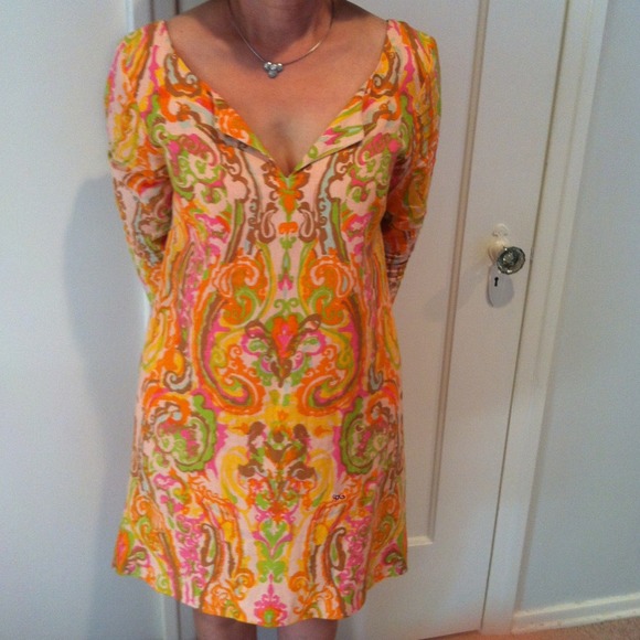 J Crew shift linen dress size 6