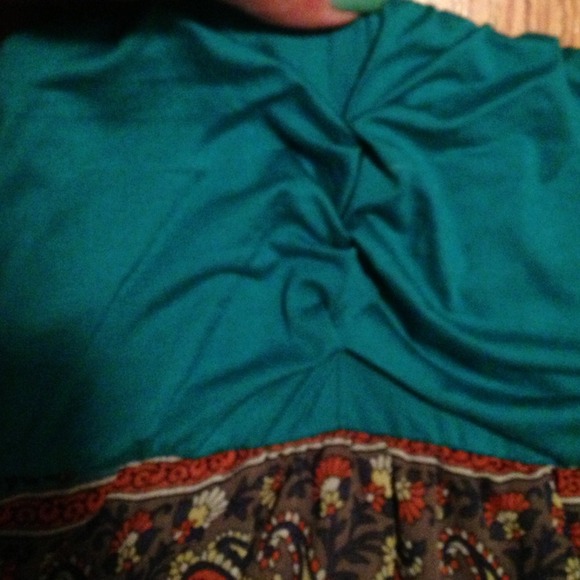 Sold in bundle!TurquoiseW/ Brown Paisley large - Picture 3 of 4