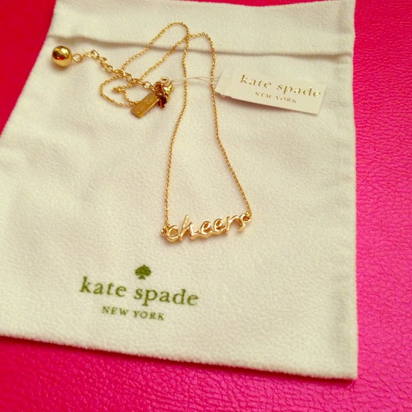 REDUCED Kate Spade 14k gold "Cheers" necklace