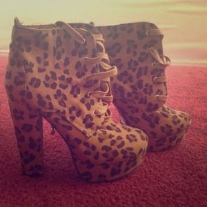 Cheetah Print heel boot