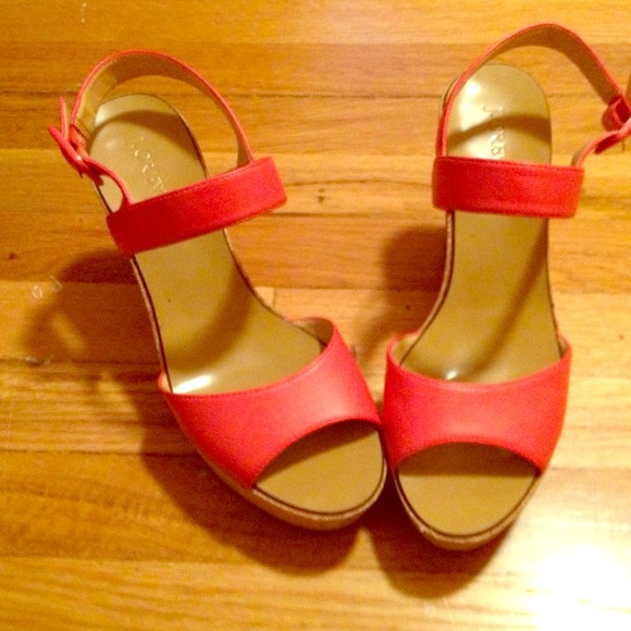 Pink wedge J.Crew sandals