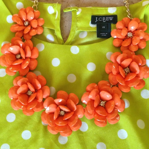 Orange rose statement necklace