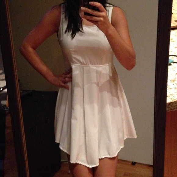 Worn once white/black cut out Dress