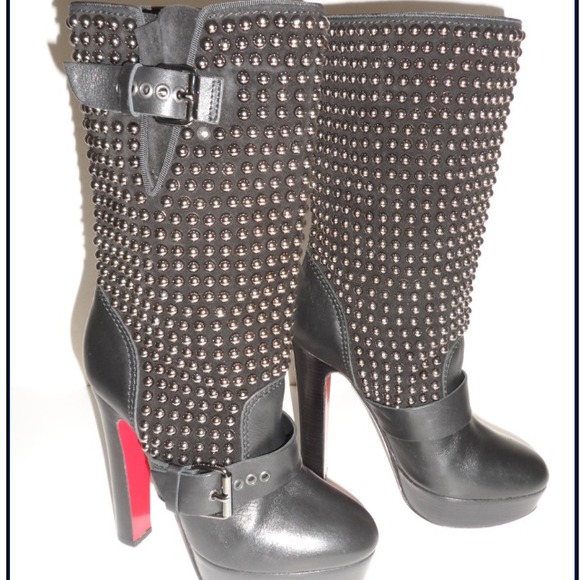 CHRISTIAN LOUBOUTIN MARISA STUDDED BOOTS - Picture 2 of 4