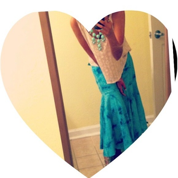 Tie dye maxi skirt