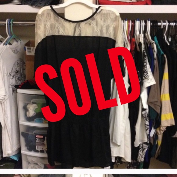 Black top with lace!