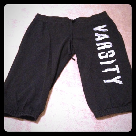 Varsity Black Capri Sweats