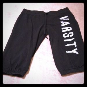 Varsity Black Capri Sweats