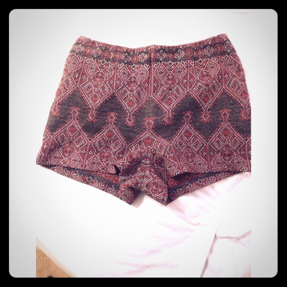 High Waisted Aztec Shorts