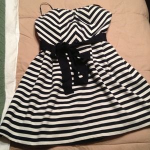 Navy and white nautical dress