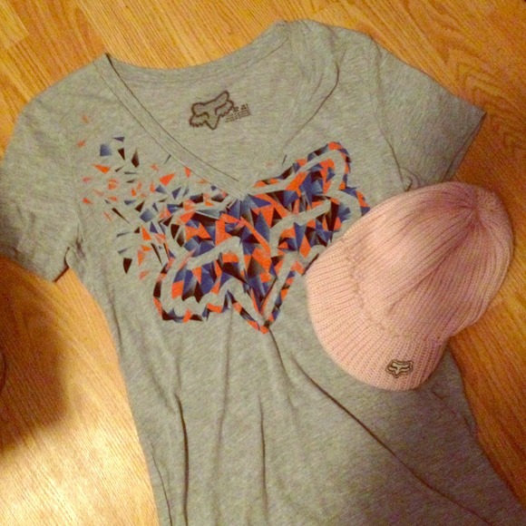 Fox Racing V-Neck + Hat NWOT