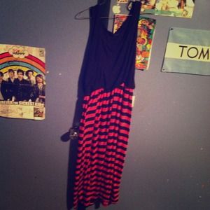 Pink and black Maxi dress