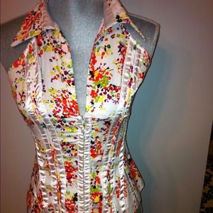 XOXO floral halter tank