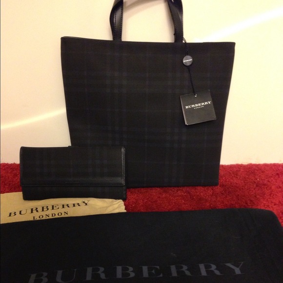 SOLD! Authentic Burberry Tote and Wallet