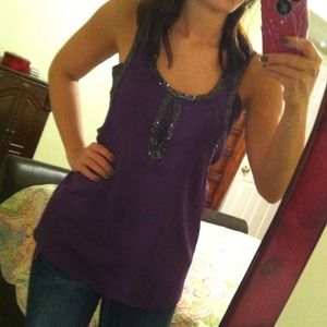 REDUCED Mm couture tank. Beaded. Size small.