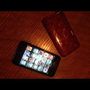 iPod Touch with purple case