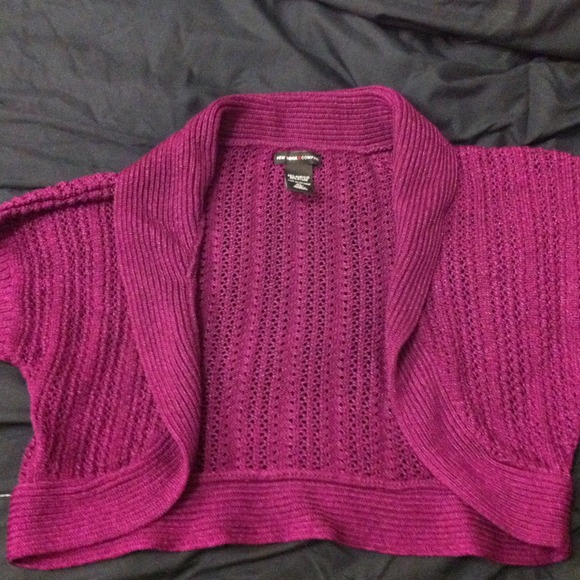 Purple cardigan