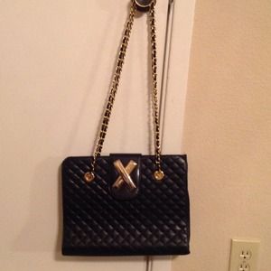 Vintage Black Quilted Purse