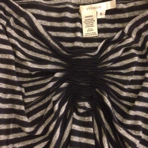 *sold* Studio M (Max Studio) asymm. synched skirt - Picture 2 of 2