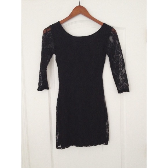 Black lace dress