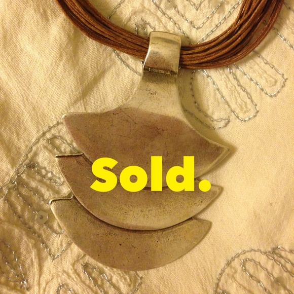 Mykonos leather necklace