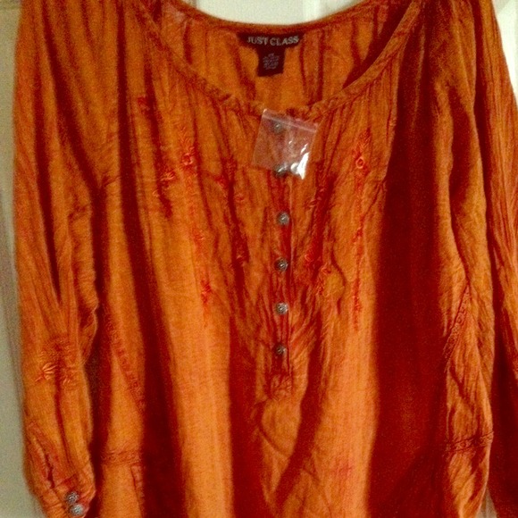Bohemian style top.