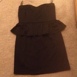 REDUCED PRICE ! black peplum mini dress