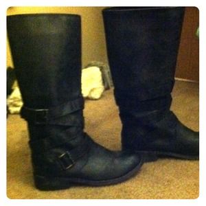 Cute black buckled boots