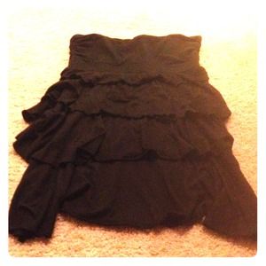 EXPRESS black ruffle dress