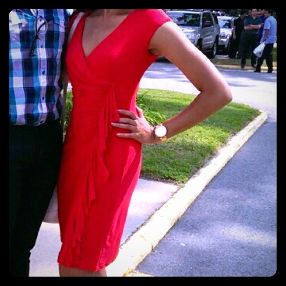 $BUNDLED$ Flattering Bright Red dress