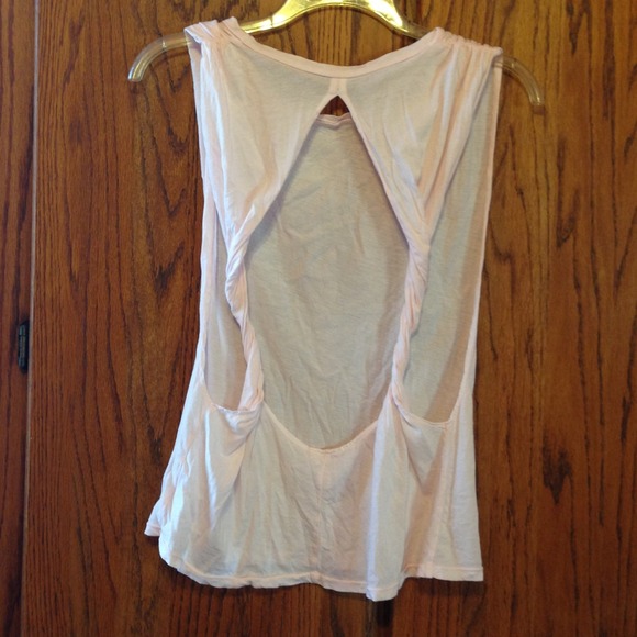 Emma and Sam light pink open back tank