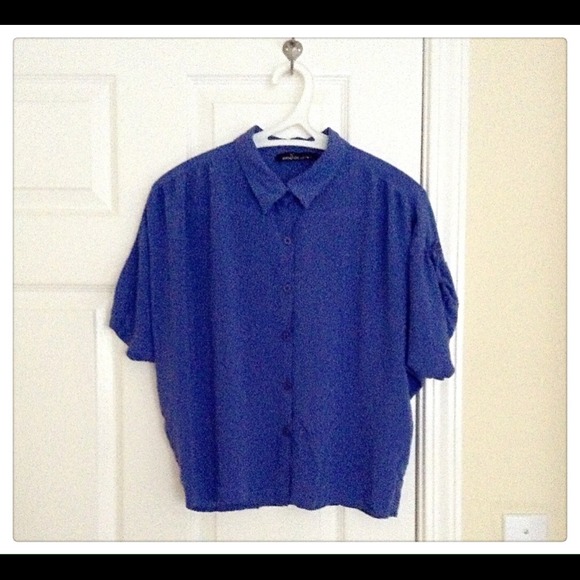 Cotton blue fashion shirt