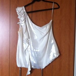 One-sleeved 100% silk blouse