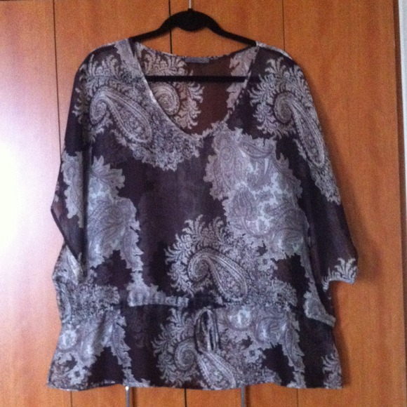 USA made, sheer paisley top