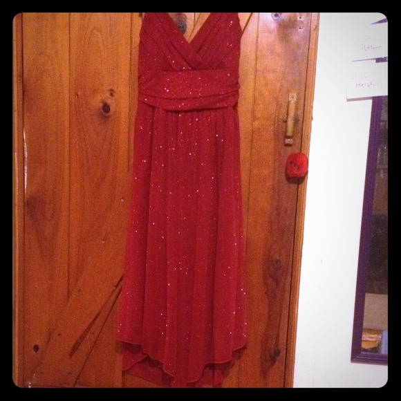 Red hot halter dress