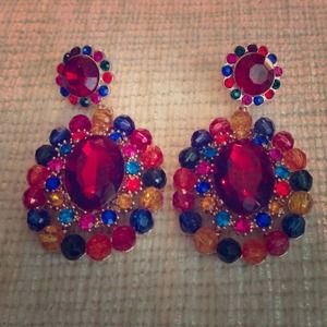 Fabulous Colorful Crystal Earrings