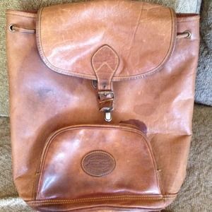 Eddie Bauer leather backpack