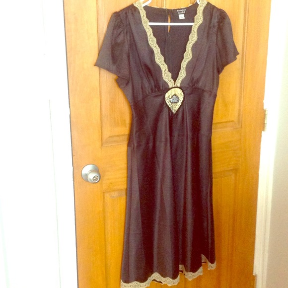 Black silk dress SOLD