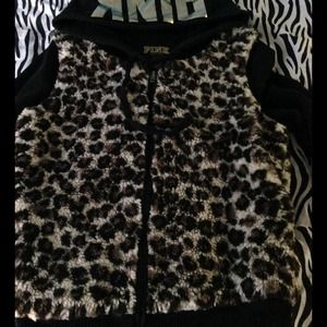 Victoria secret cheetah / leopard fur hoodie
