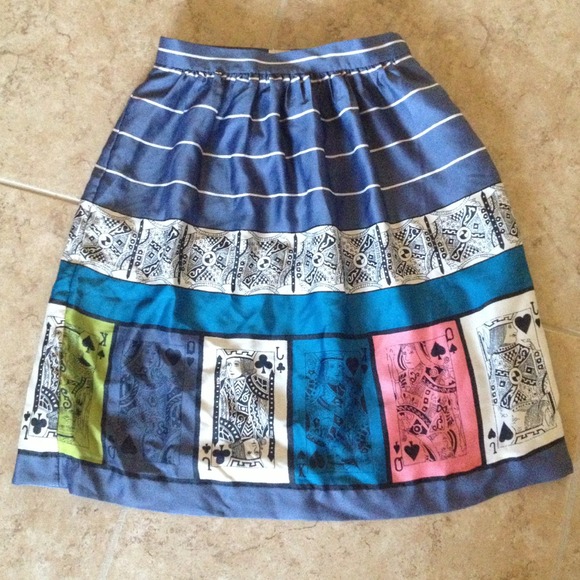 Anthropologie edme & esyllte pinochle card skirt
