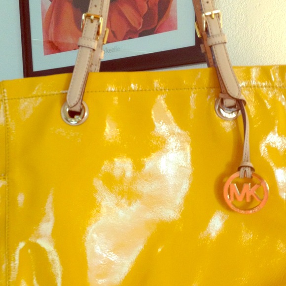 MK yellow tote bag